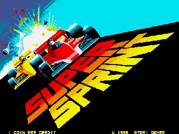 Super Sprint (rev 4) screen shot title